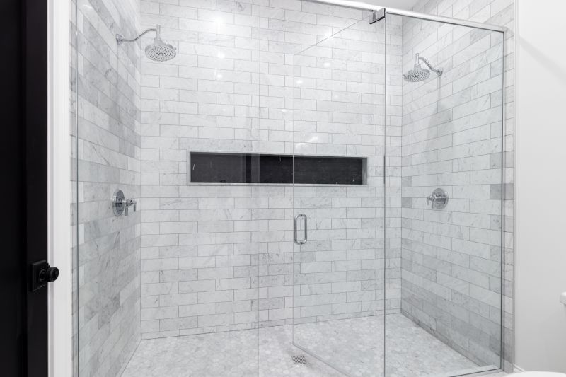 Corner Shower with Sliding Doors